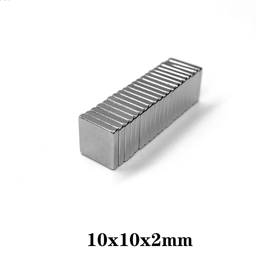 20/50/100/200/300 шт. F 10x10x2 мм N35 Сильный квадратный редкоземельный магнит NdFeB 10*10*2