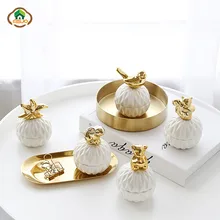 MSJO เครื่องประดับจัดเก็บกล่องสำหรับผู้หญิงเซรามิคสร้อยคอแหวนต่างหูป้องกันฝุ่น Mini เครื่องปร...(China)