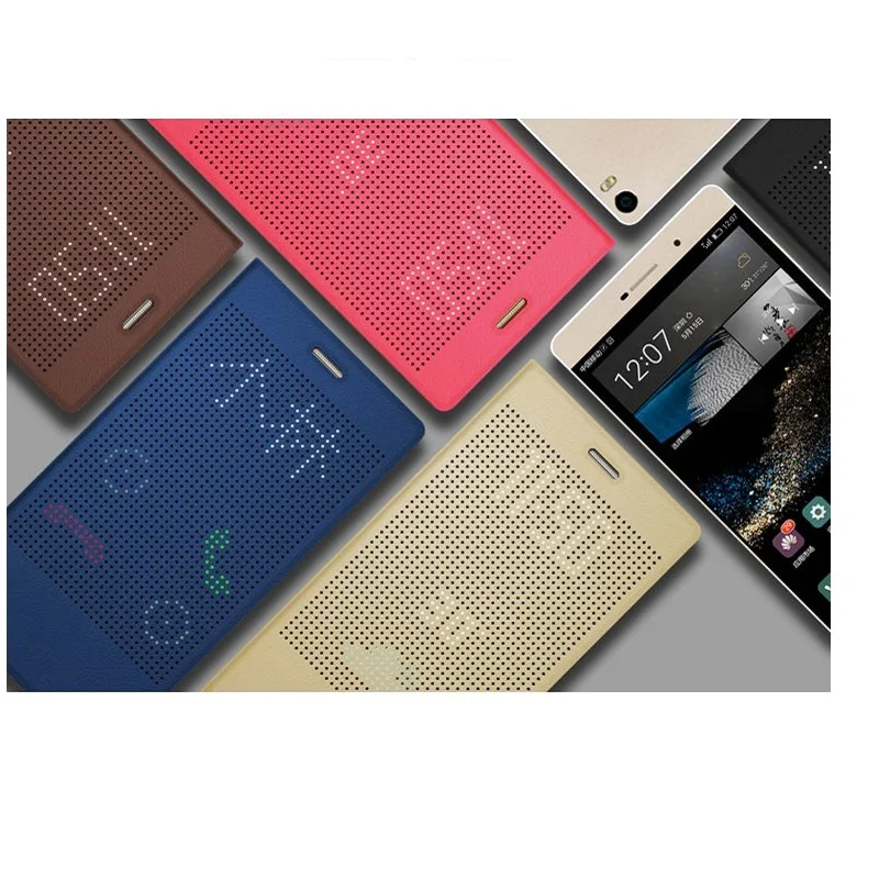Умный кожаный чехол книжка с окошком для Huawei P8 MAX (6 8 дюйма)|Бамперы| |