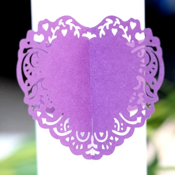 

50/PACK Personality Heart Shape Napkin Ring Wedding Table Decoration Pearl Paper Towel Buckle Banquet Dinner Decor