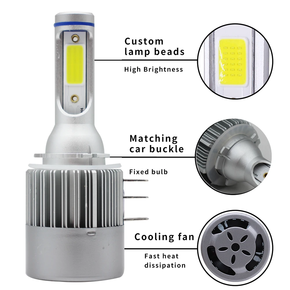 Tuyofo H15 Автомобильный светодиодный светильник супер яркий COB Светодиодные Автомобильные передние фары светодиодный Замена фары Canbus Ошибка бесплатно для автомобилей автомобиля