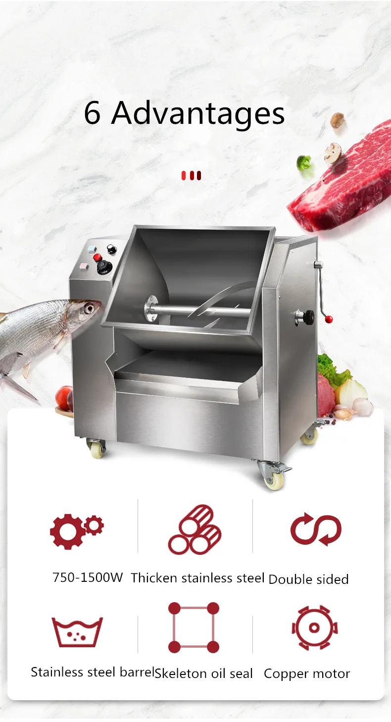 15 кг Коммерческая Машина для перемешивания мяса из нержавеющей стали булочки смеситель для наполнения колбасы машина для наполнения пельменей Смеситель Для Наполнения