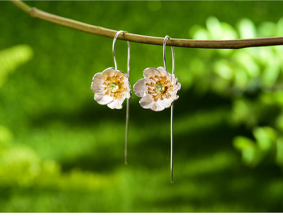 anemone silver earrings.