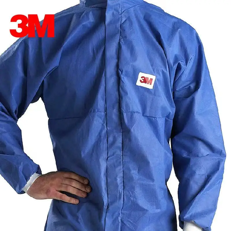 3M Protective Coverall CleanRoom 4532 Hooded Suit Elastic Waist Clothing Anti Static Anti Chemical Protection type5/6 M/L/XL/XXL