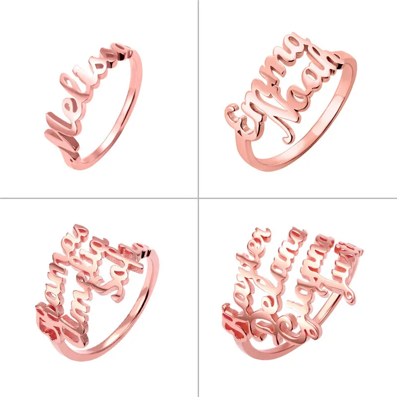 Кольцо AILIN с именами на заказ, персонализированное кольцо с именной табличкой для пар, ювелирные изделия для пар, 925 серебряные кольца для женщин