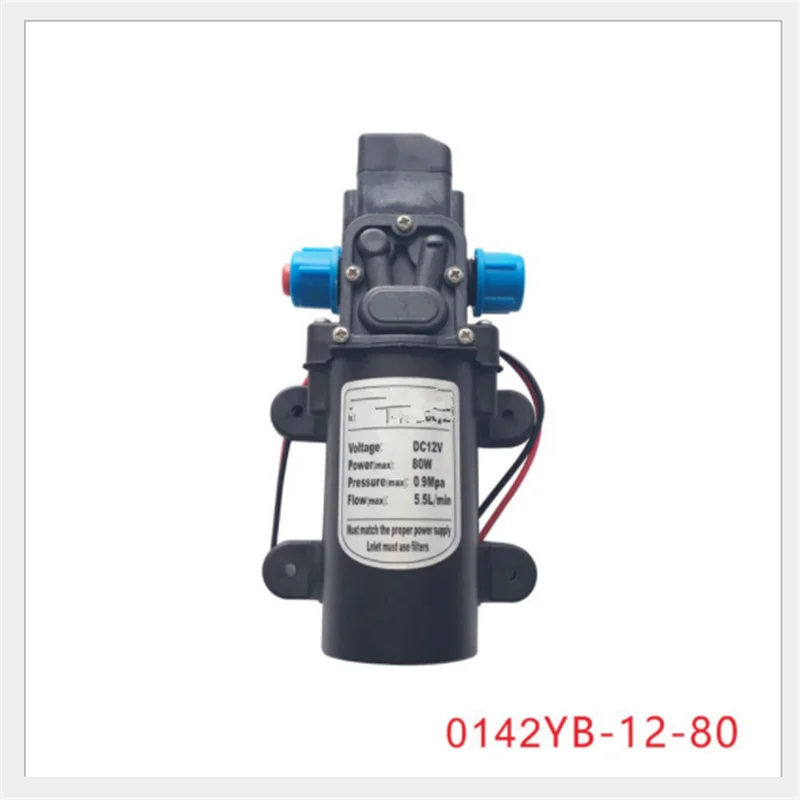 Горячая Высокое качество Быстрая DC12V DC24V 80 Вт 5.5L/мин 0.9Mpa воды высокого давления мембранный самовсасывающий насос