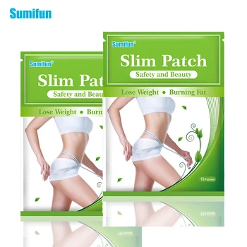 

Sumifun 10pcs Slimming Patch Lose Weight Burning Fat Navel Stick Chinese Traditional Herbal Medical Plaster K04201