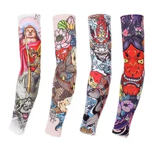 1 пара охлаждающие рукава татуировки для велосипедной рыбалки, Пешие прогулки, защита от солнца, защита рук, рукава, наружные спортивные нарукавники наручная повязка