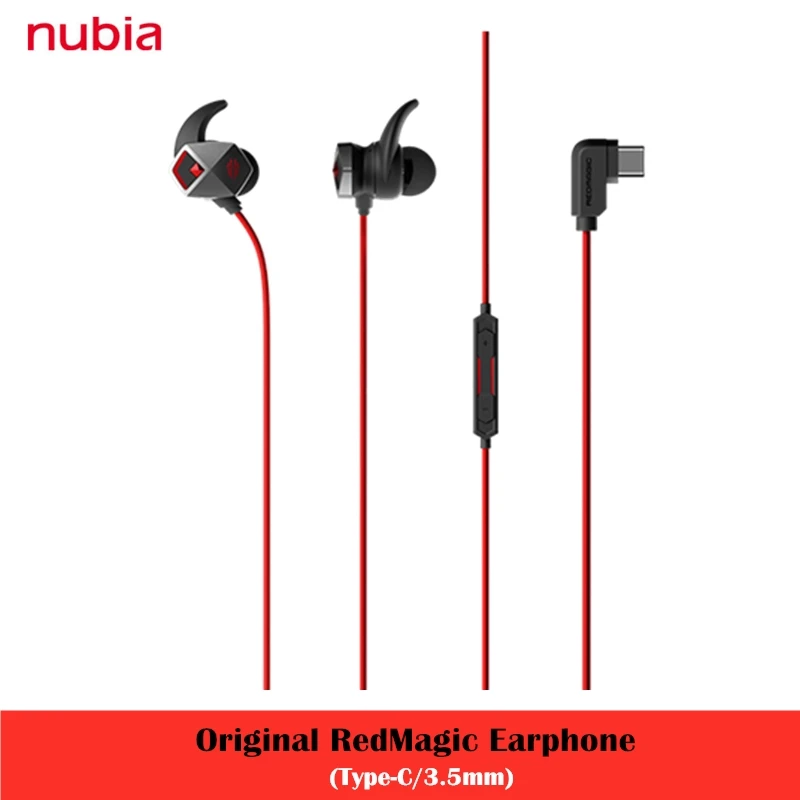 100% Оригинальные ZTE Nubia RedMagic Игровые наушники Type-C 3 5 мм Red Magic Проводная гарнитура