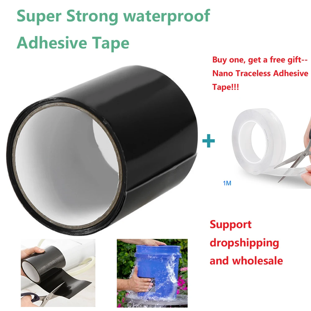 

Dropshipping Super Strong Waterproof Stop Leaks Seal Repair Tape Performance Self Fiber Fix Tape Fiberfix Adhesive Tape