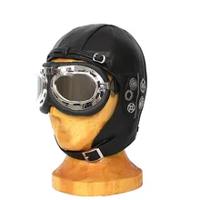 Мужская кожаная шляпа локомотив двигатель модный стиль крутая шляпа панка летающие шапки из натуральной кожи самолет шляпа