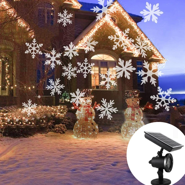 Extérieur Noël Snowfall Laser Projecteur Lumière Moving Snowfall Holiday  Projecteur Lampe Led Stage Light pour Garden Patio