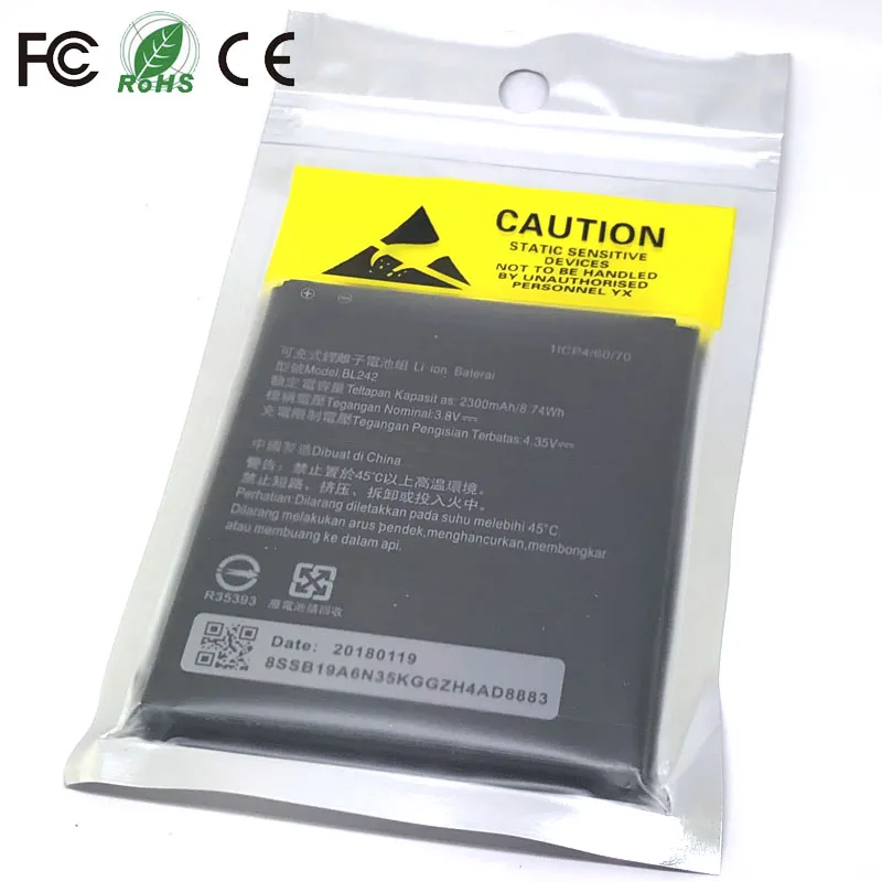 Аккумулятор BL242 для Lenovo LeMeng K3 аккумулятор A6000 A3860 A3580 A3900 A6010 Plus K30W K30T BL 242 | Мобильные