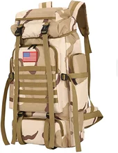Tianyaoutdoor 70L men's backpack waterproof military camping Canvas Backpack