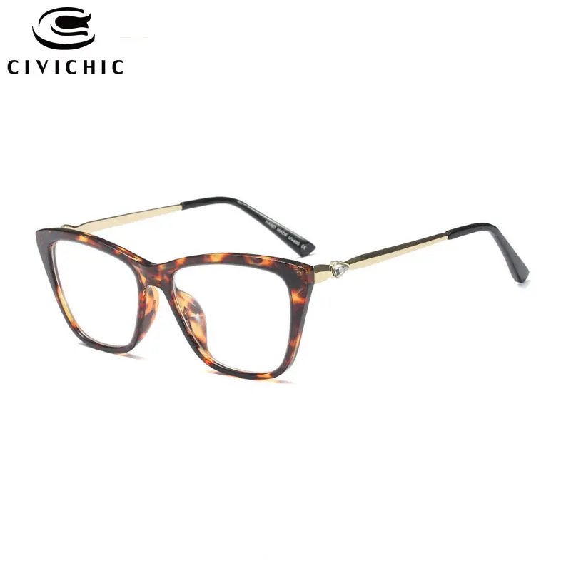 Шикарные женские очки уличная оснастка Леопард Lunette De Vue близорукость оптическая оправа для очков ретро в форме кошачьих глаз прозрачный Gafas De Marca COG120 - Цвет оправы: C7 Leopard
