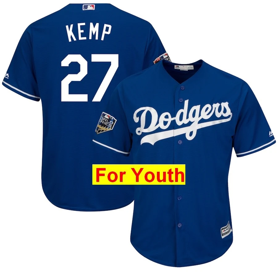 Слоновая кость Молодежная Джерси#8 Manny 27 Matt Kemp 74 Jansen 13 Max Muncy 66 Yasiel Puig World - Цвет: Слоновая кость