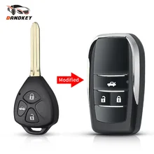 Dandkey чехол для дистанционного ключа от машины для Toyota Camry 40 Corolla Scion RAV4 Avlon Reiz Corolla 4runner авло 3 кнопки модифицированный складной оболочки Dandkey чехол для дистанционного ключа от машины для Toyota Camry 40 Corolla Scion RAV4 Avlon Reiz Corolla 4runner авло 3 кнопки модифицированный складной оболочки