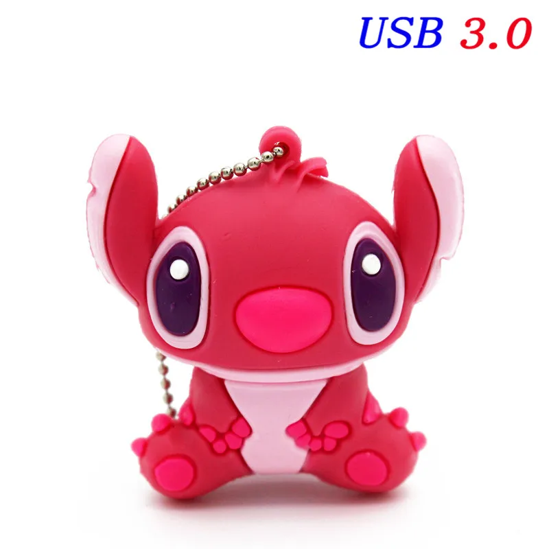 JASTER Мультфильм Стежка USB 3,0 внешняя флэш-память памяти диск 4 ГБ 8 ГБ 16 ГБ 32 ГБ 64 Гб Флешка карта памяти U диск - Цвет: Pink