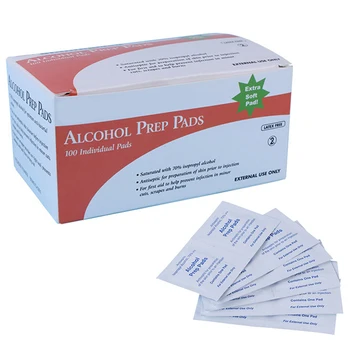 

TOP!-100 Pcs/Bag Disposable Alcohol-Prep Pads Alcohol Disinfection Cotton Piece 70% Disinfection Individually Wrapped