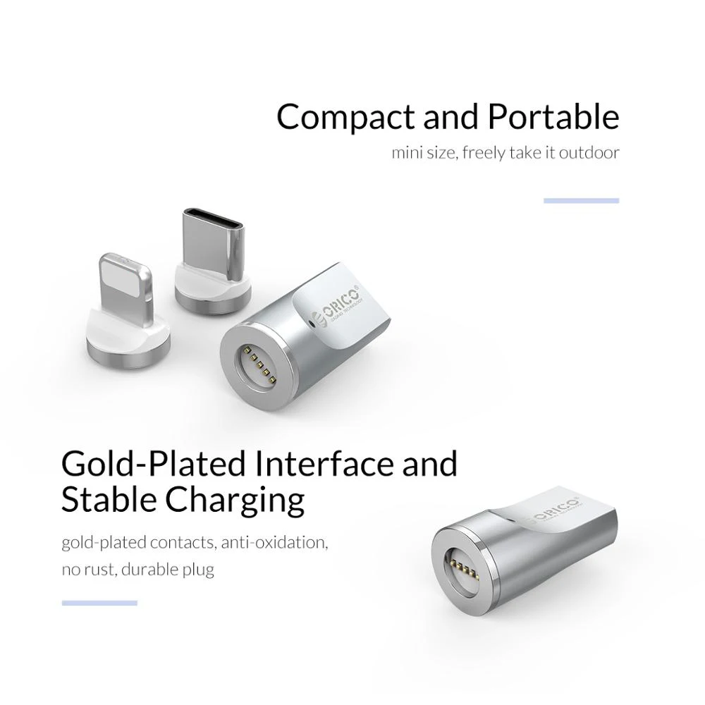Магнитный адаптер ORICO OTG с Micro USB на Type C|Переходники и адаптеры| |