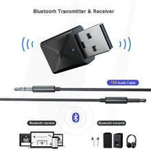 Bluetooth 5,0 аудио 2в1 приемник передатчик мини стерео Bluetooth AUX RCA USB 3,5 мм разъем для ТВ PC автомобильный комплект беспроводной адаптер
