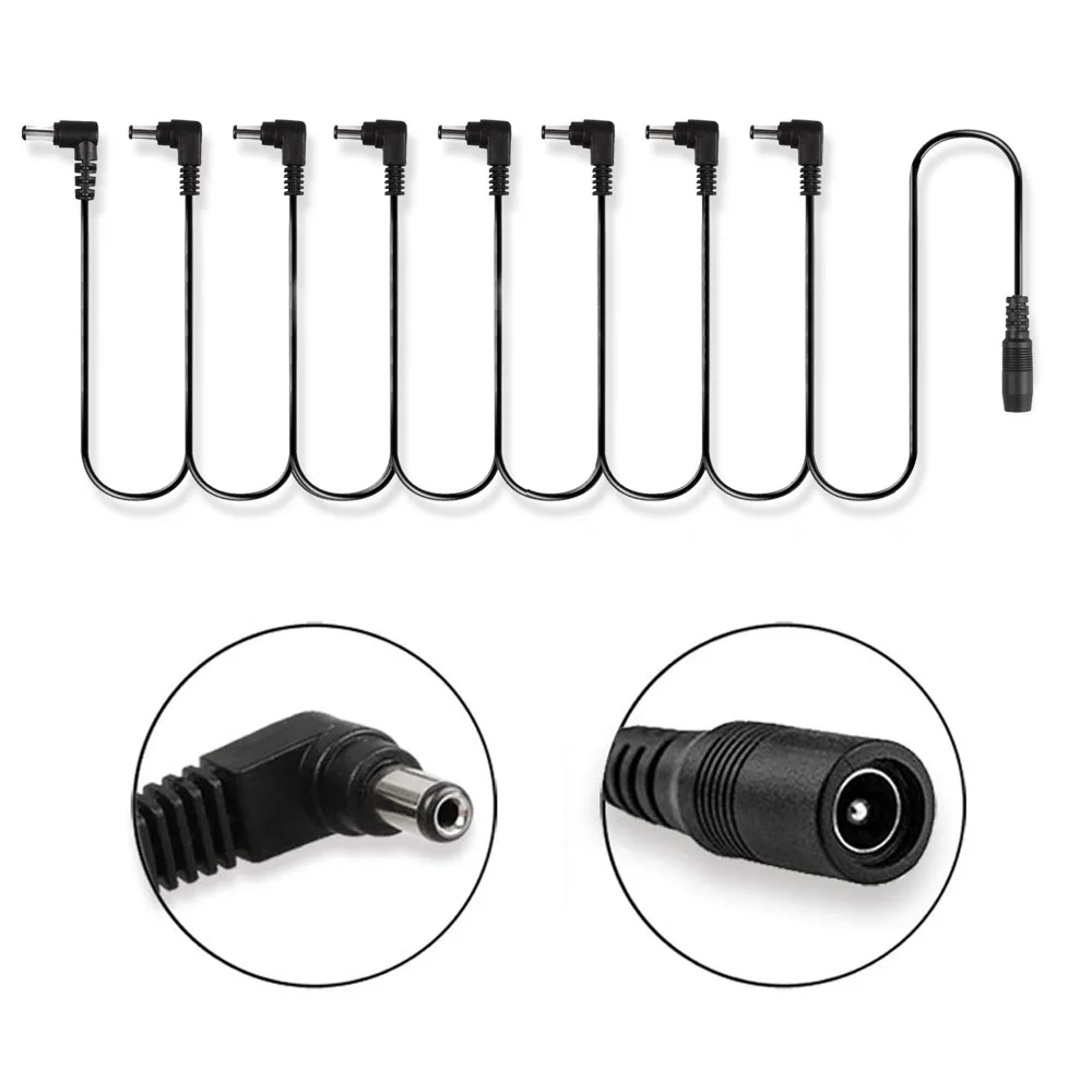 Guitar Effects Power Cable Splitter Cord 8 Ways Daisy Chain for DC 9V Effect Pedal Accessories | Спорт и развлечения