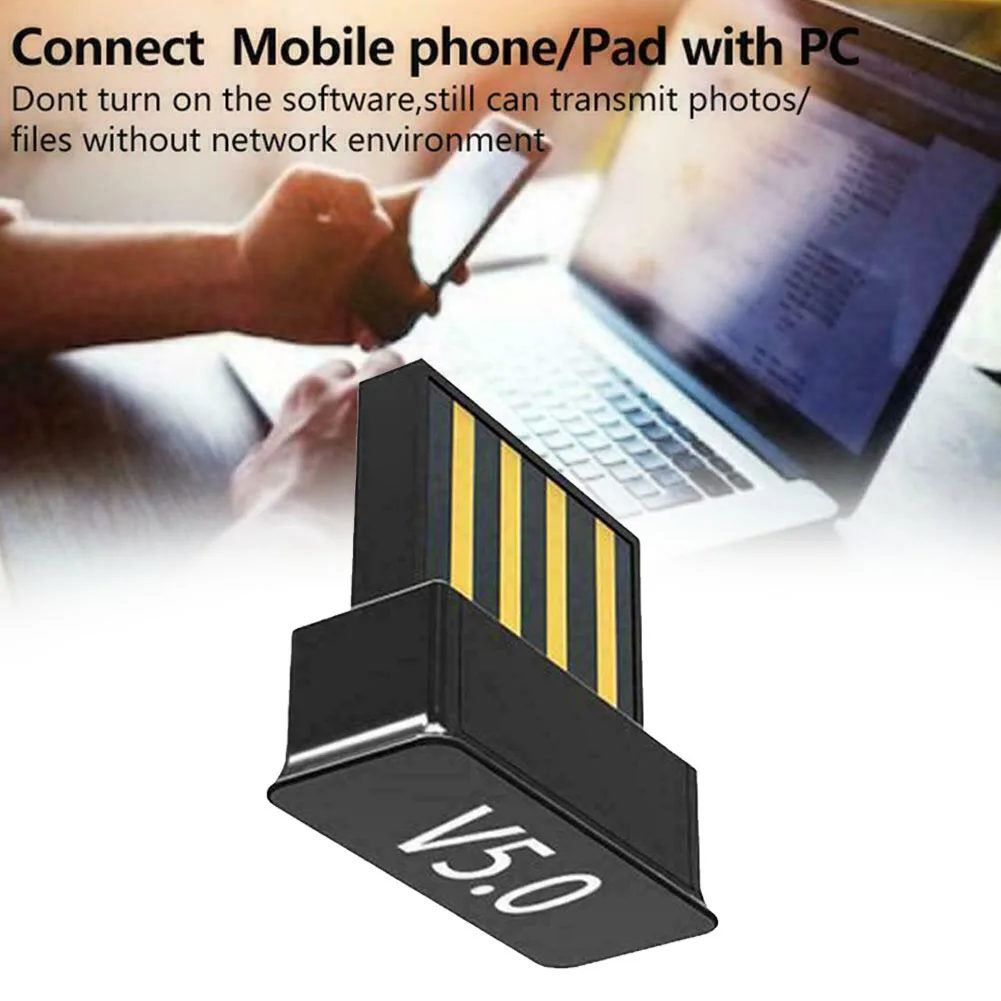 Портативный мини USB Bluetooth 5,0 адаптер аудио приемник передатчик Мини Bluetooth для ПК ноутбук компьютер беспроводной адаптер