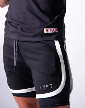 

2020 new rapid drying of men sports by running active shorts jogging 2 training exercise in 1 shorts with longer lining 8 colors