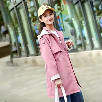 

Girls Clothing New Fashion Spring Autumn Baby Girl Coats For Two Colors Jackets For 4-13 Yrs Kids Clothes Tops Children Outwear