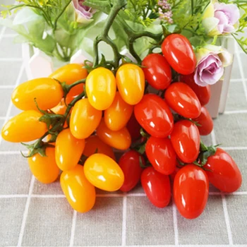

Artificial Fruit Vegetable Fake Cherry Tomatoes Bunch Fruit Model Home Decoration Photography Props