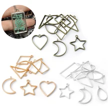 

10pcs/Set Geometric Bezel Molds Metal Hollow Frame Epoxy Resin Crafts UV Molds For Pendant Tray Bezel Jewelry Making DIY Finding