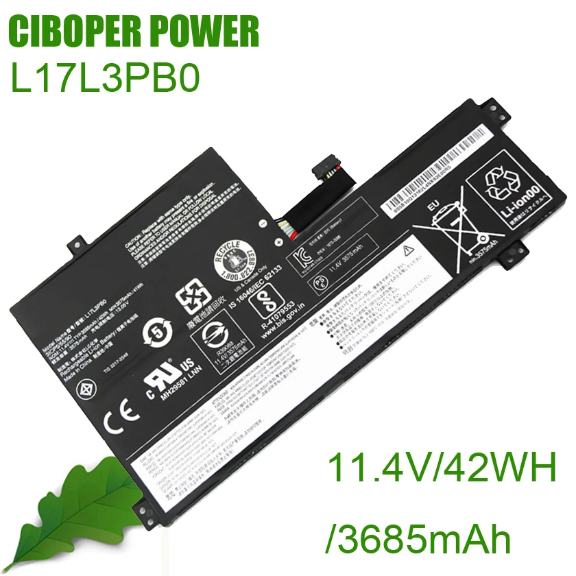 42WH, 3685mAh, L17M3PB0, L17C3PG0 para o Chromebook