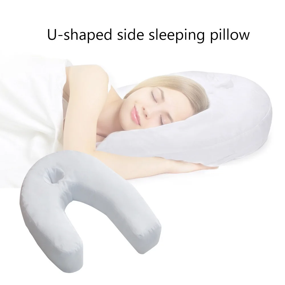 U-shaped Neck Pillow Cervical Traction Vertebra Support Shoulder Back Spine Relax Massage Travel Sleeper Side Sleeping Aids Tool
