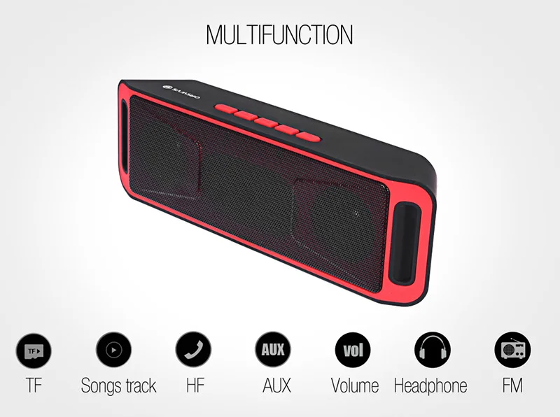 Bluetooth speaker  Portable Bass Stereo  Surround FM radio function bluetooth speakers subwoofer outdoor home sounder sound bar
