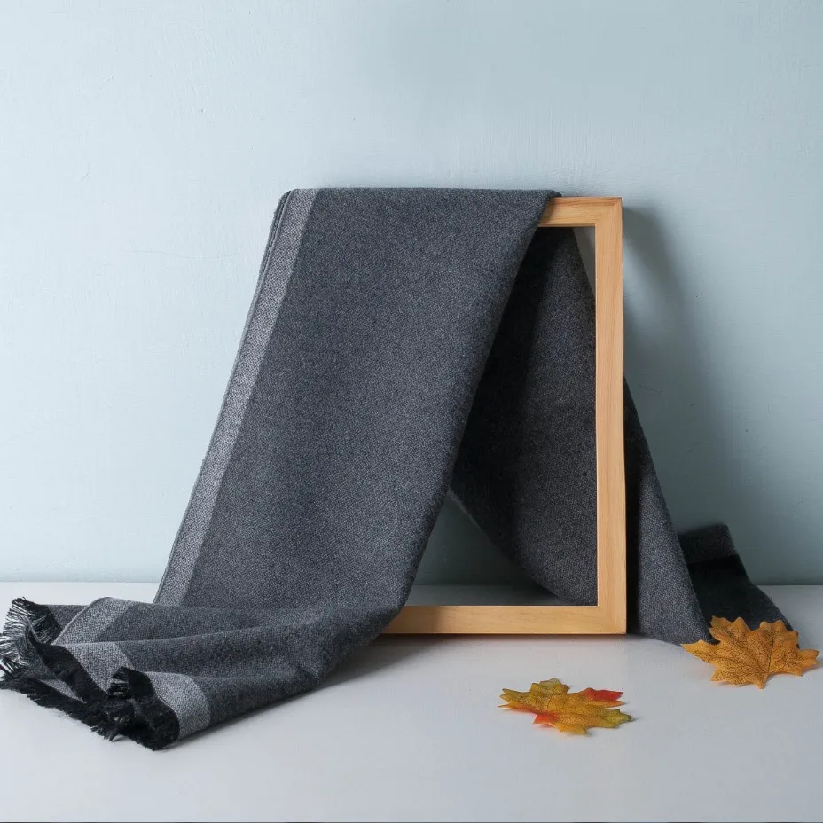 Knitted scarf Cashmere scarf Winter Men Scarf Geometric Design Women Cashmere Scarves Neckerchief Fashion Soft Warm Shawl Wraps