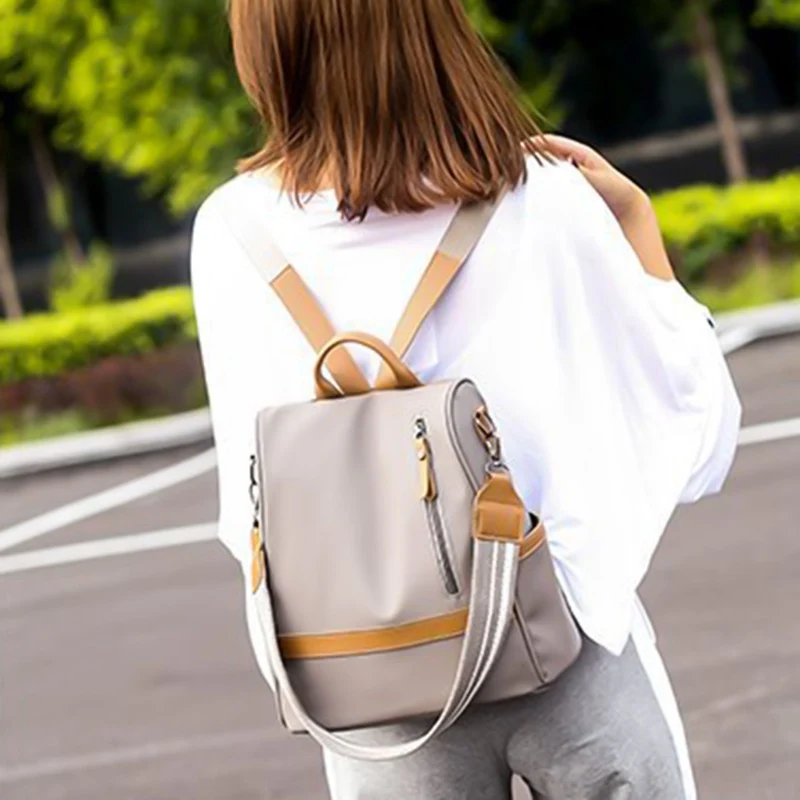 1 PC Anti-theft Backpack PU Leather School Bags Women Girls Waterproof Double Shoulder Bag Travel Hiking Big Capacity Backpack