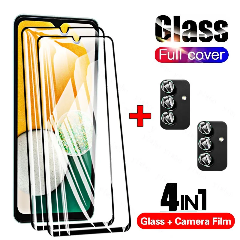

Защитное стекло для Samsung, Galaxy A13, A32, A52, A72, A03s, A52s, A21s, A22, A12, A03, 4 в 1, закаленное