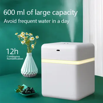 

ELOOLE Air Humidifier 600ml USB Rechargable Aroma Essential Oil Diffuser Fogger Mist Maker with LED Night Lamp for Home Office
