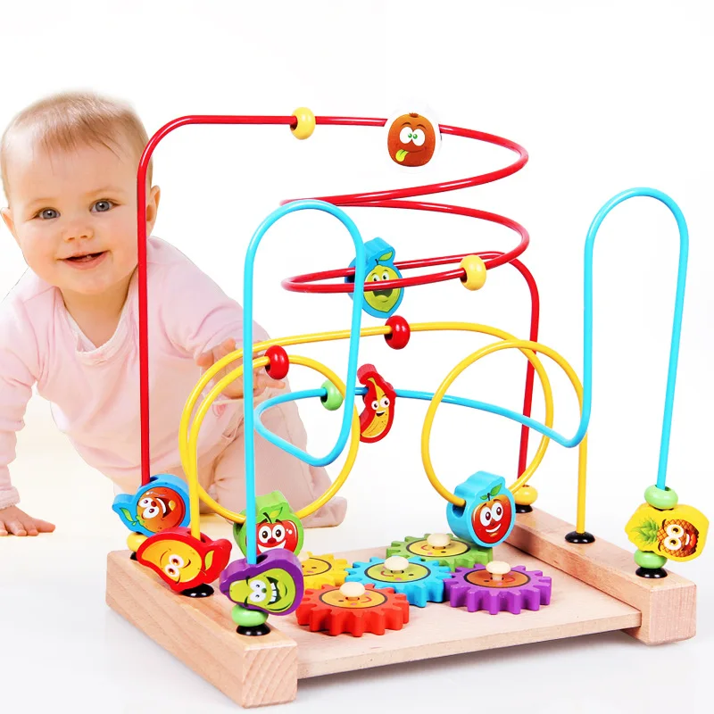 

Hi Wood Children Wooden Bead-stringing Toy Early Childhood Educational Abacus Calculation Bead-stringing Toy Educational Force W