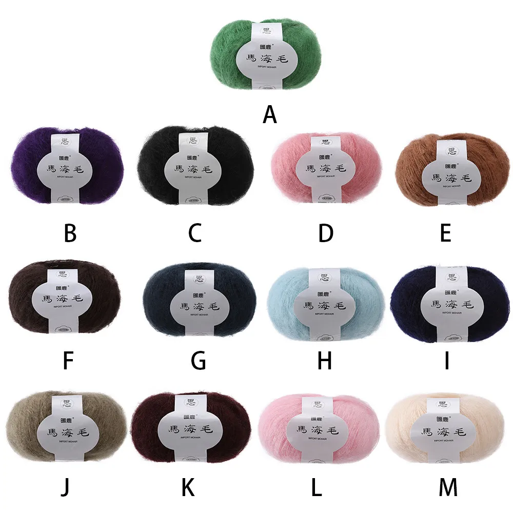 

Soft Mohair Knitting Wool Yarn DIY Shawl Scarf Crochet Thread Yarn Supplies Lanas Para Tejer A Crochet Mohair Knitting Wool Yarn