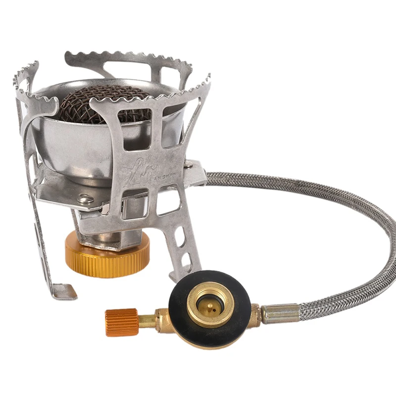 Outdoor Stove Cooking Furnace Multifunctional Outdoor Windproof Gas Camping Butane Stove Portable Split Stove AHPU