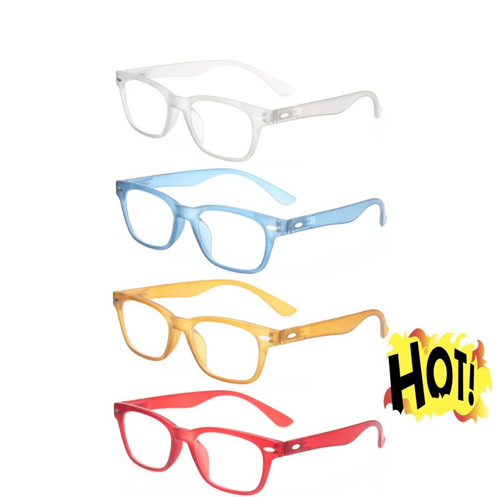 

Reading Glasses Set of 4 Men and Women Spring Hinge Plastic Readers Great Value Quality Presbyopia Glasses Diopter 50 to 600