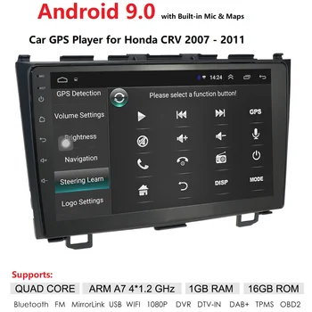 

Android 9.0 Car Stereo Radio for Honda CRV CR-V 2007-2011 Multimedia Video Player Navigation GPS 9 Inch Touch Screen Quad-core
