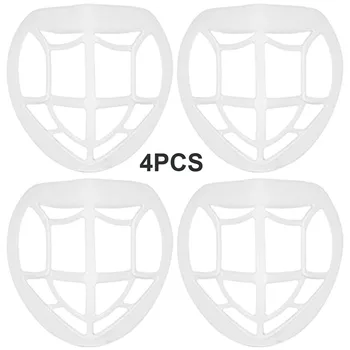 

4pcs 3d Face Masks Bracket Mouth Separate Inner Stand Holder Breathing Space Masks Reusable Soft Respirator Masks Bracket