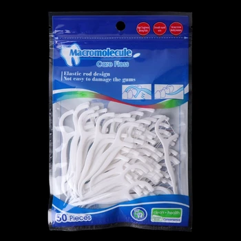 

50Pcs Dental Floss Pick Toothpick Interdental Brush Cleaner Tooth Pick Flosser 896D