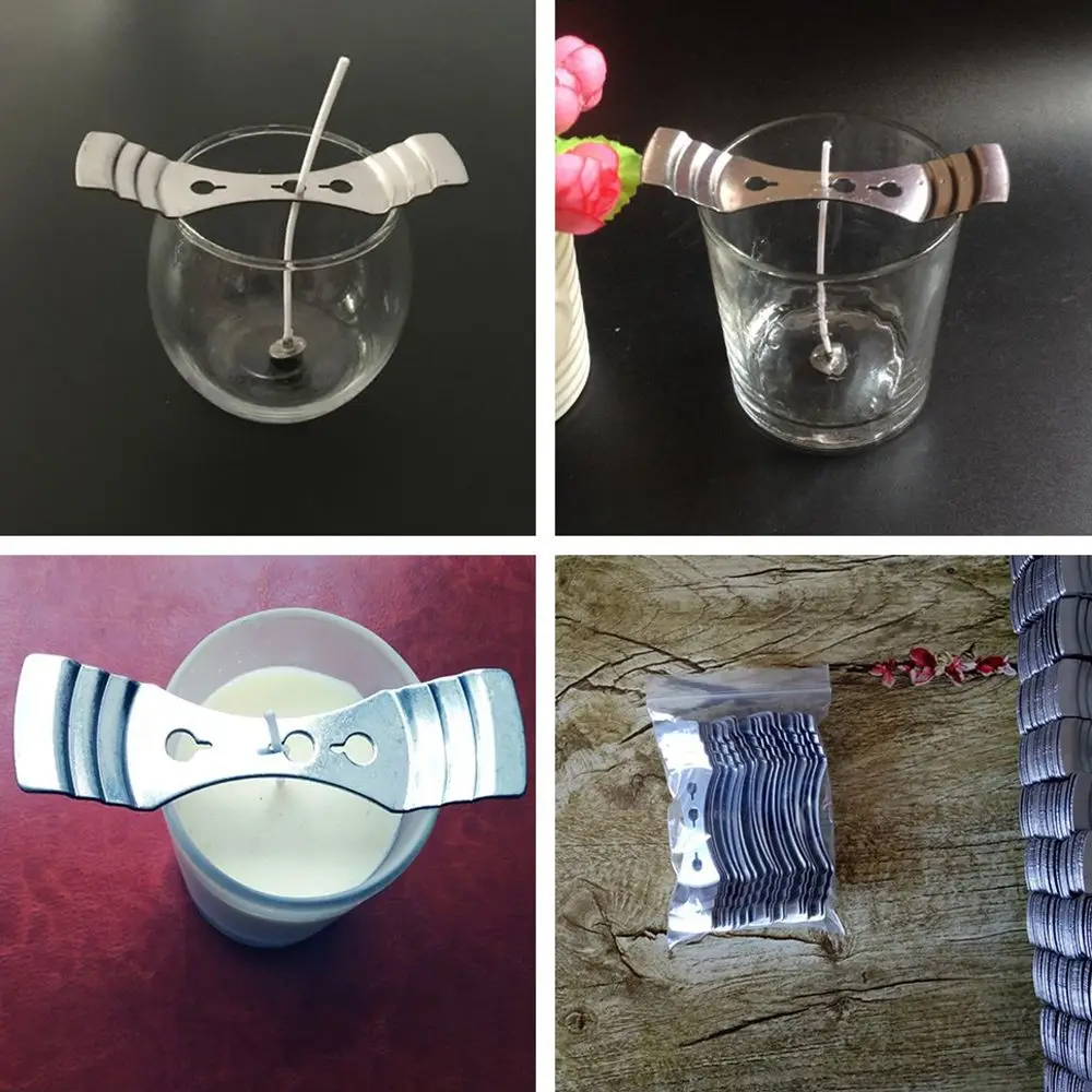 2pcs Candles Wicks Centering Device DIY Candle Wicks Holder Three Hole Handmade Candle Making Kits