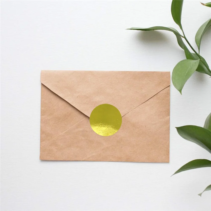 Description Picture 5 of itemRound Blank Golden Craft Stickers seal labels 100-500pc Color Code Dot Labels DIY Sticker for Package custom Stickers Stationery