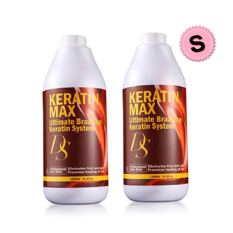 

11.11 2pcs Chocolate Semll Professional 1000ml Ds Max 8% Formalin Keratin Treatment Straighten Strong Frizzy Hair Care Products