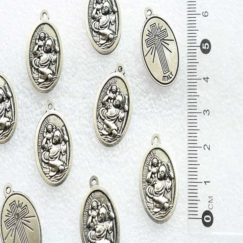 Кристиан св. Кристофер маленькая медаль очарование Винтаж Криса кулон ювелирные