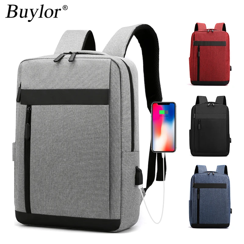 

Buylor 16inch Laptop Men's Backpack USB Charging Multifunctional Backpack Waterproof Bags for Men Women Nylon Casual Rucksack